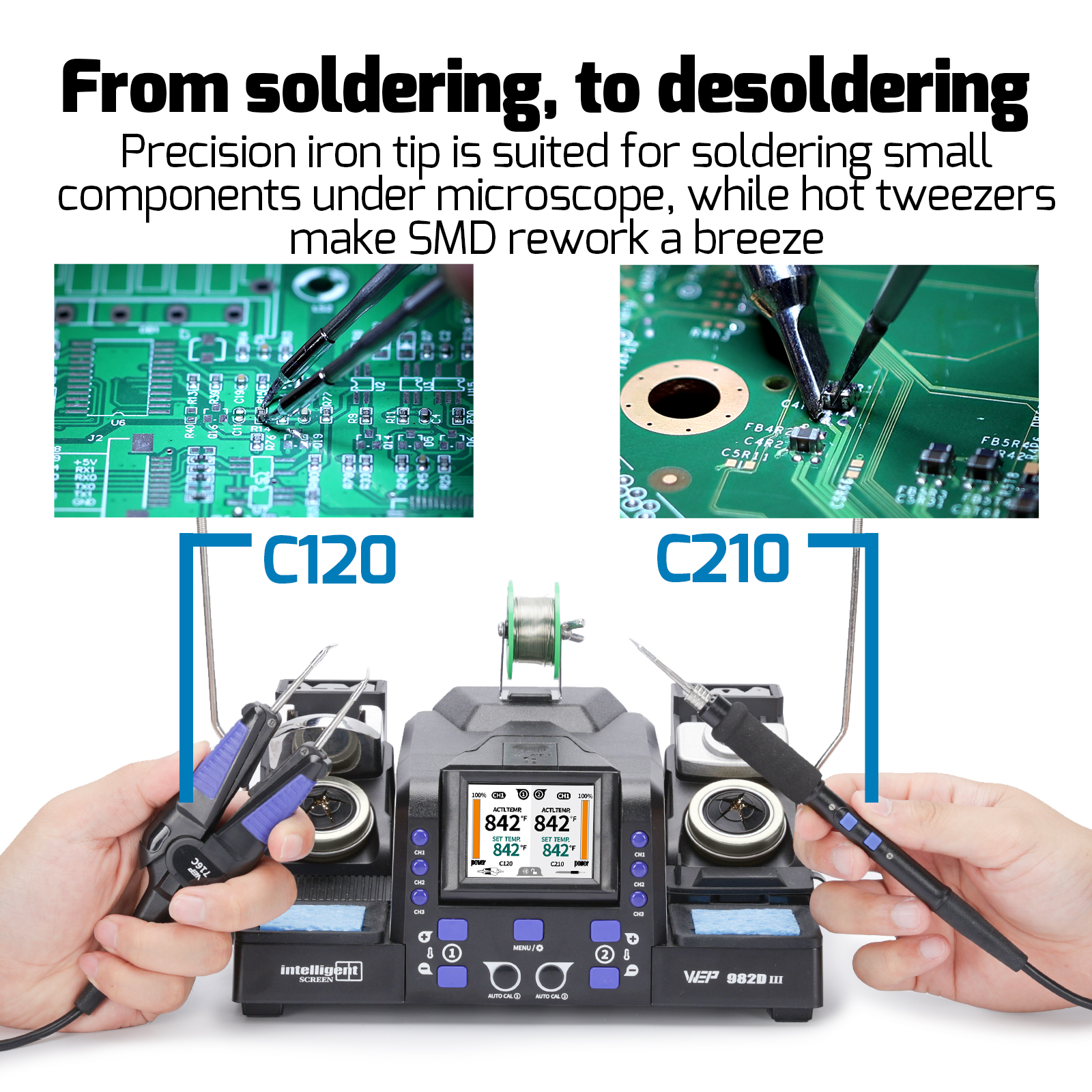 982D III 2-IN-1 Precision Soldering Station