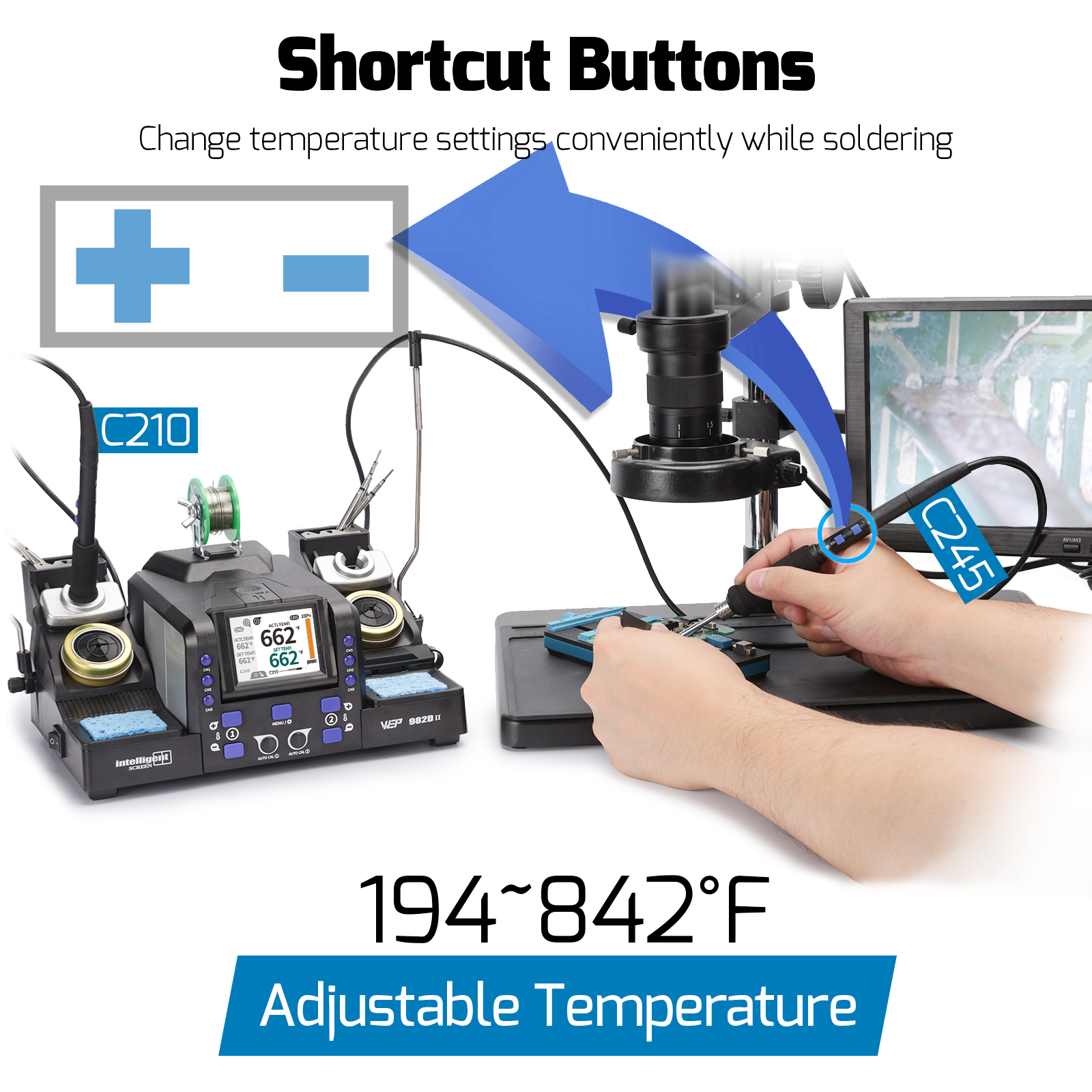 982D II 2-IN-1 Precision Soldering Station
