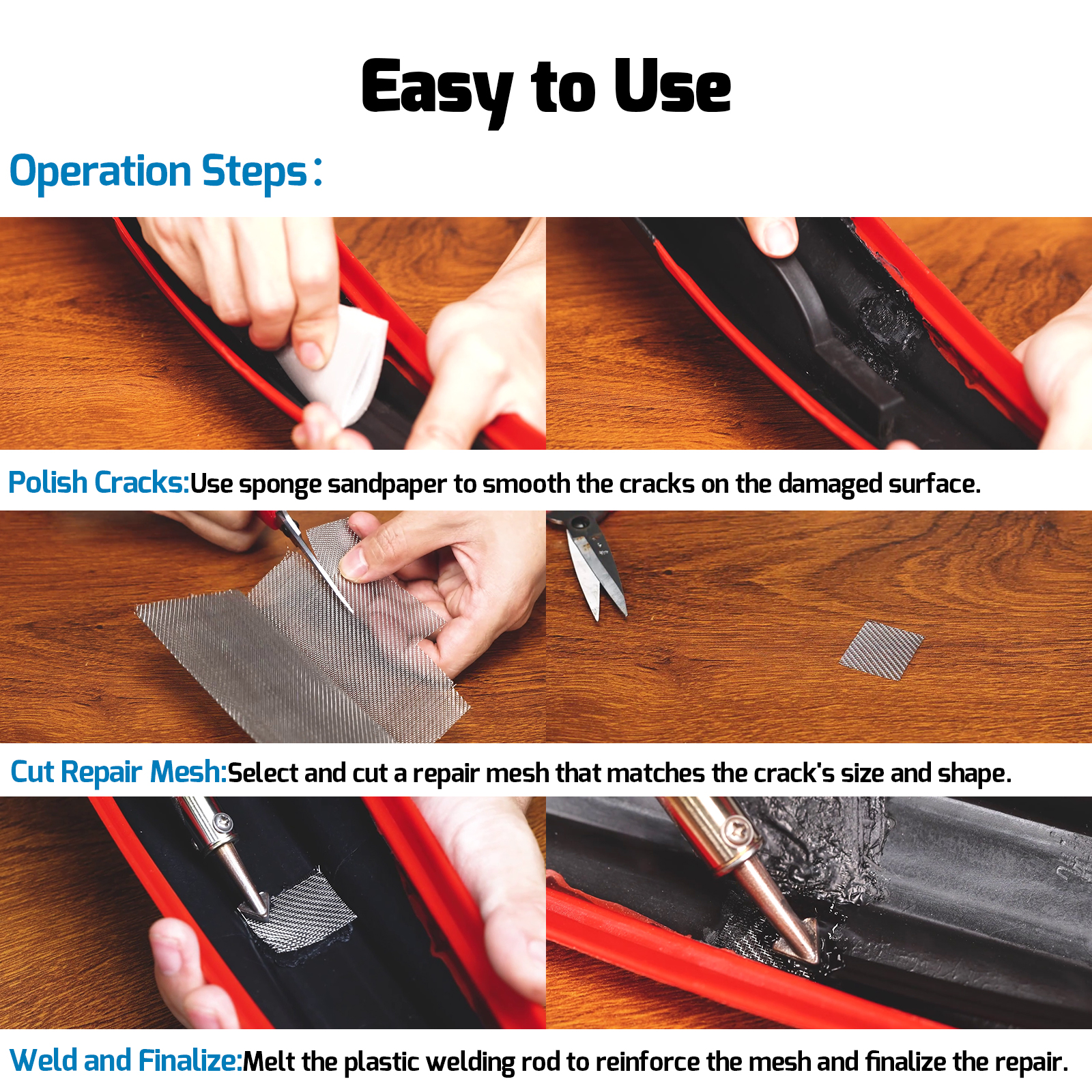 960 IV Bumper Repair Plastic Welder Kit with Power Switch