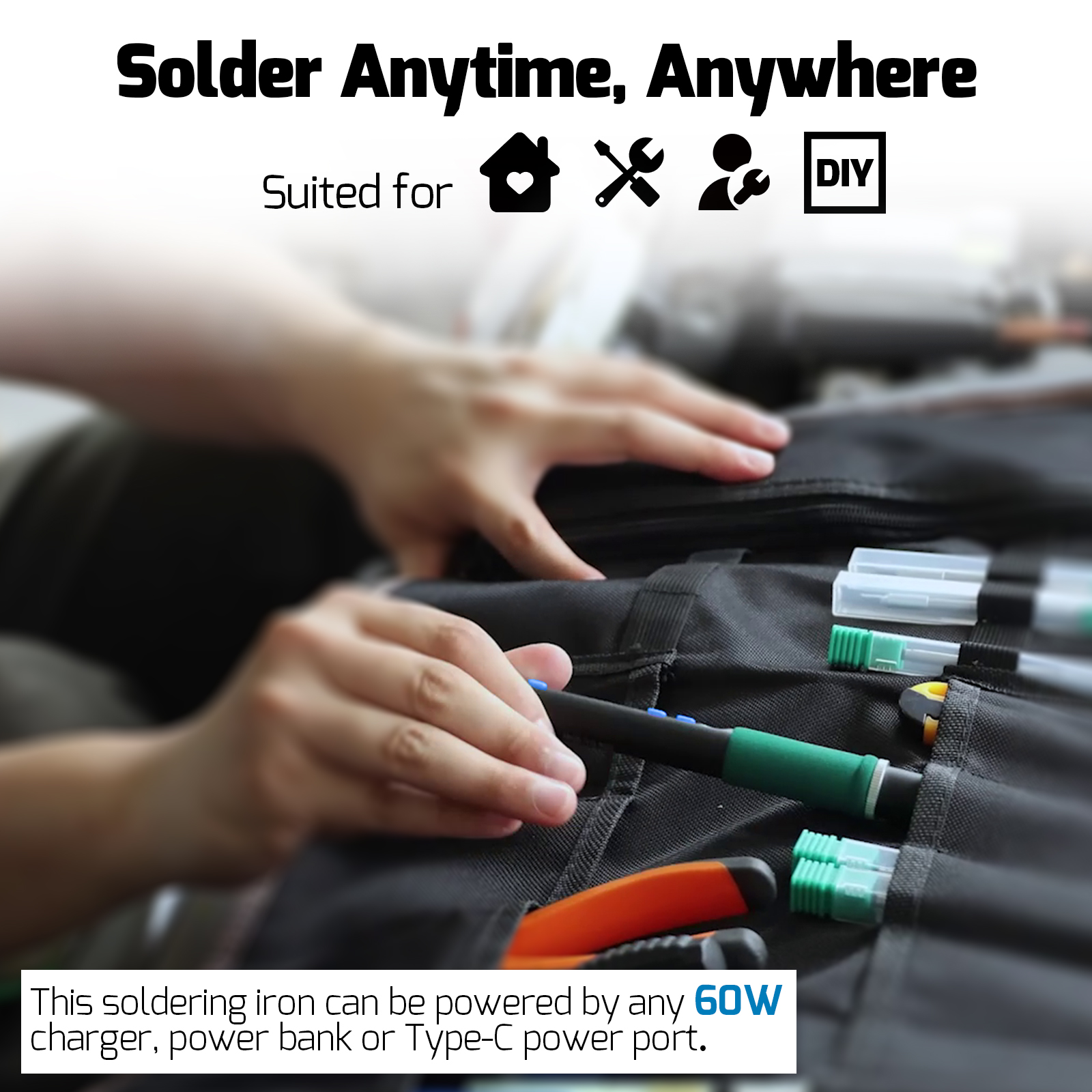  928D IV Portable Corded Soldering Iron Kit