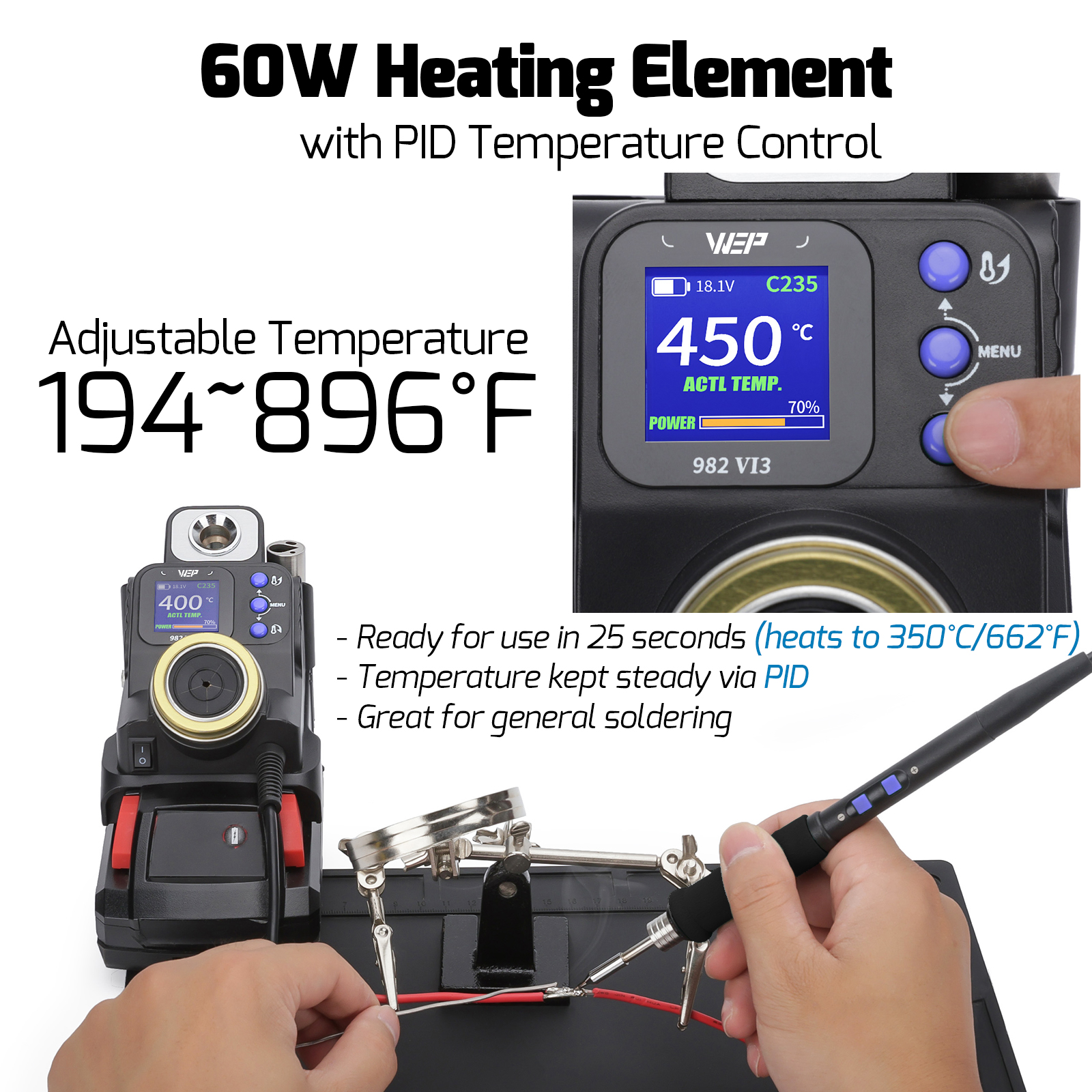 982 VI Cordless Soldering Iron Station