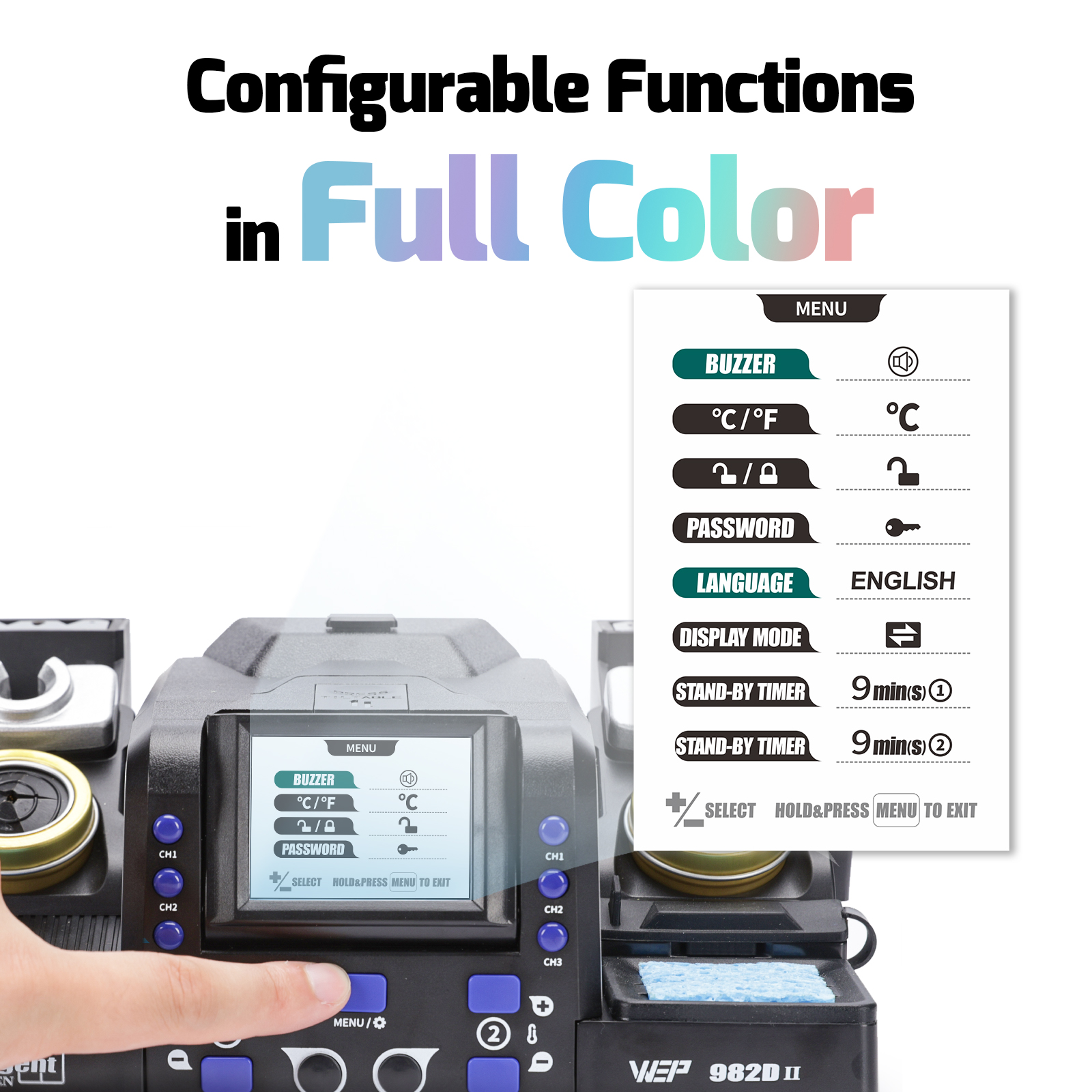 982D II 2-IN-1 Precision Soldering Station