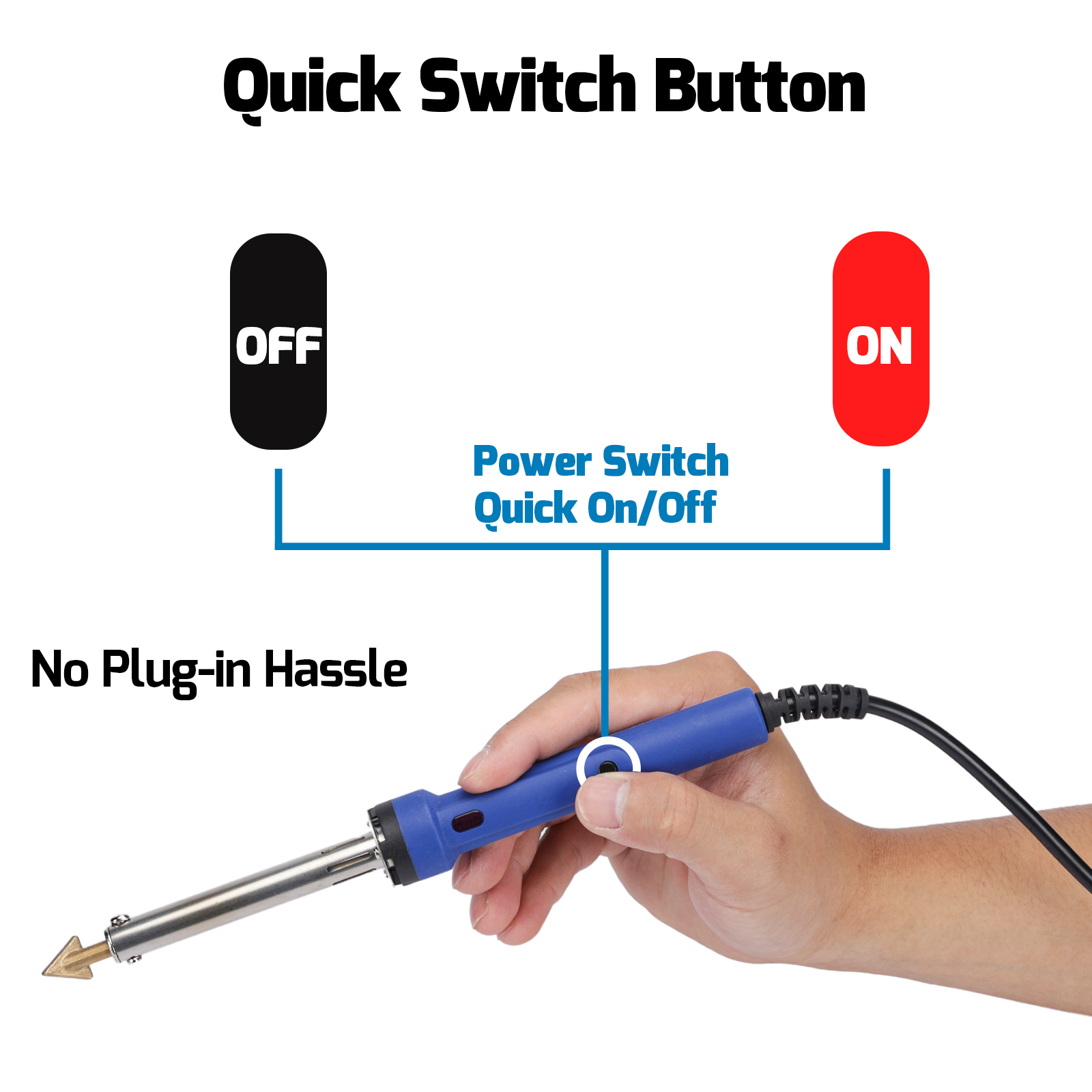 960 IV Bumper Repair Plastic Welder Kit with Power Switch