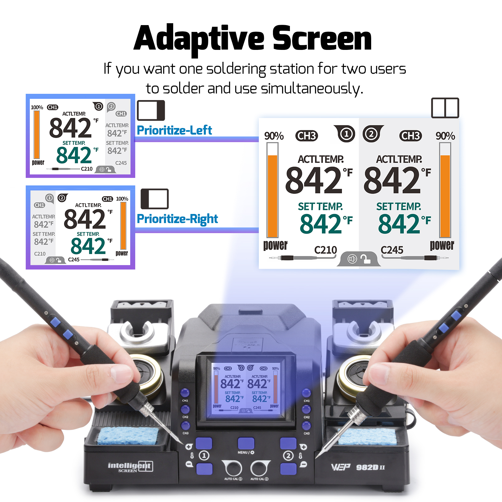 982D II 2-IN-1 Precision Soldering Station