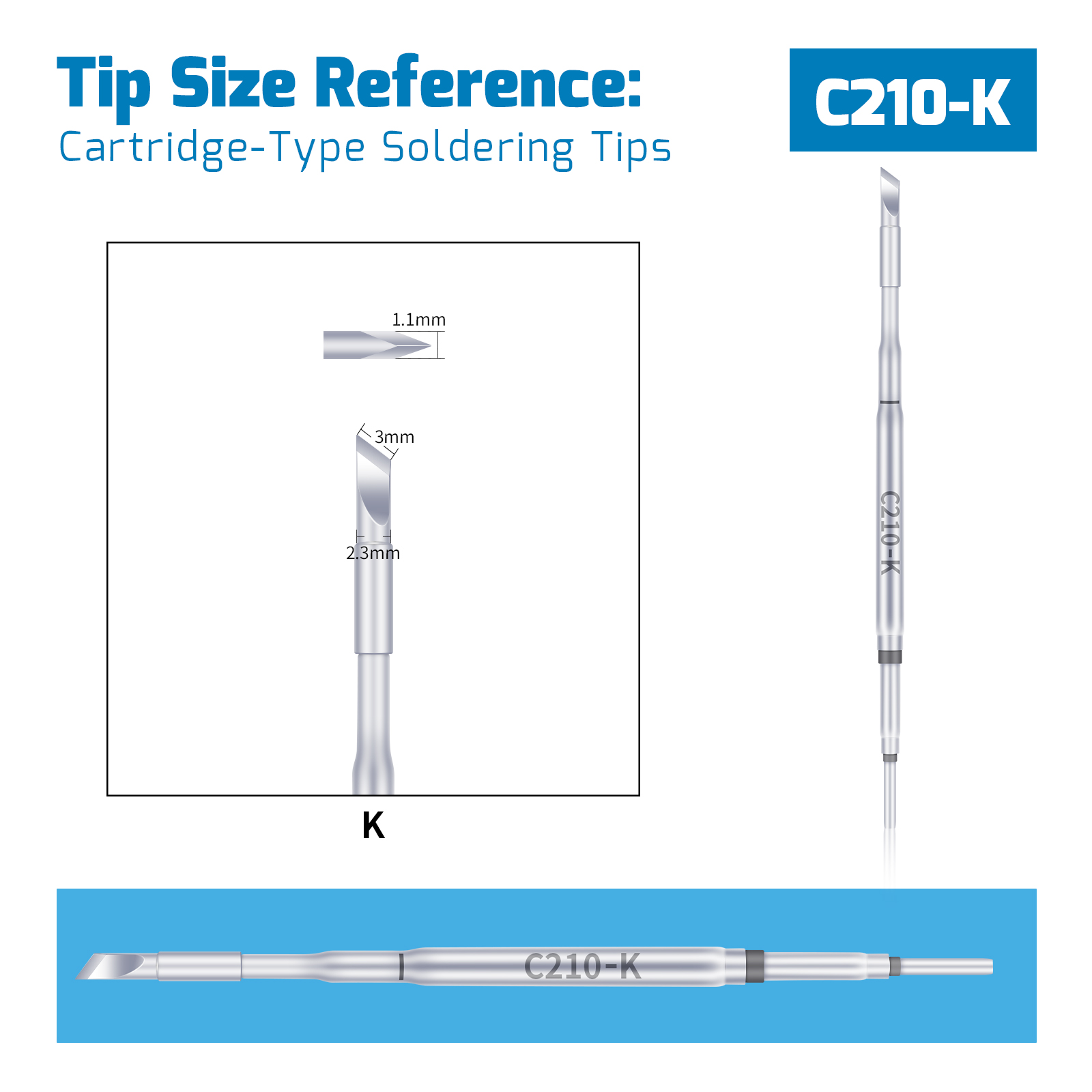 WEP C210 Soldering Tip [Heating Element Cartridge]