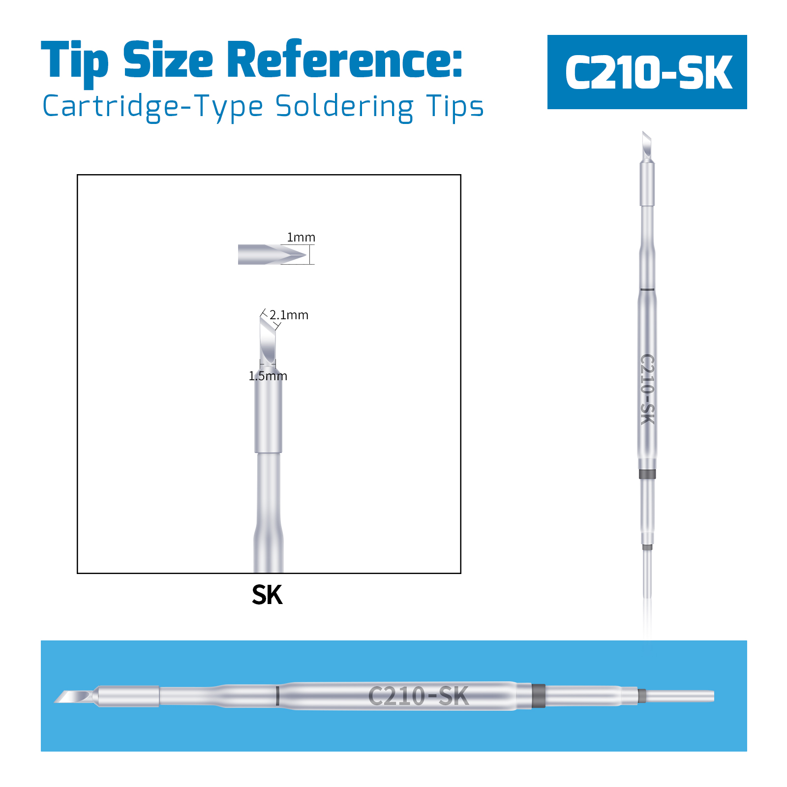 WEP C210 Soldering Tip [Heating Element Cartridge]