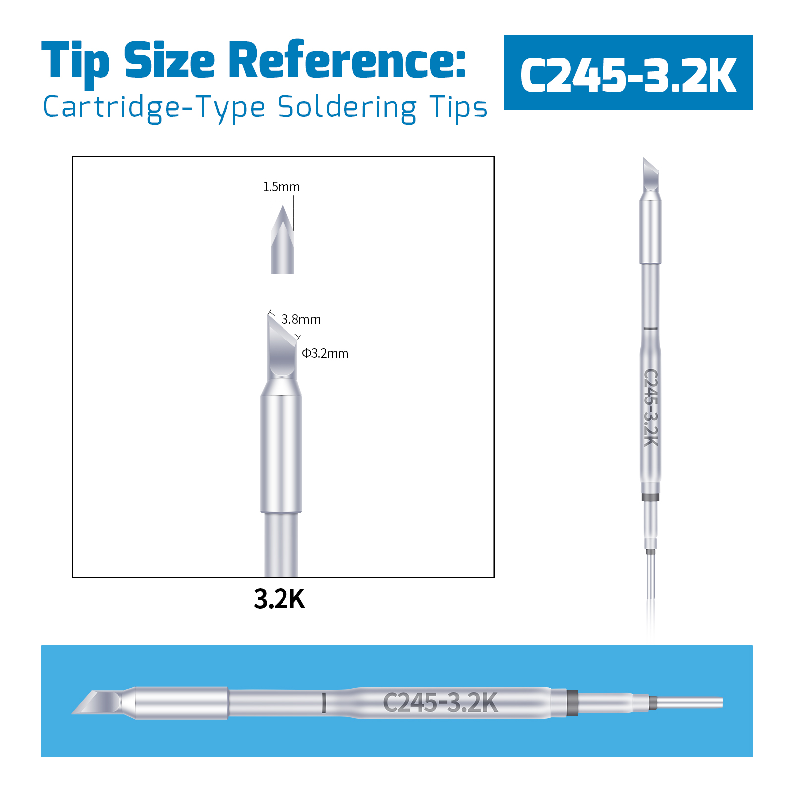 WEP C245 Soldering Tip [Heating Element Cartridge]
