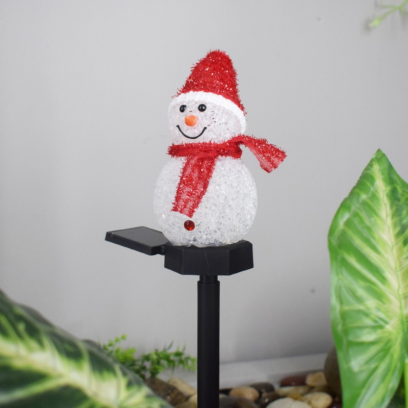 Waterproof solar snowman lamp