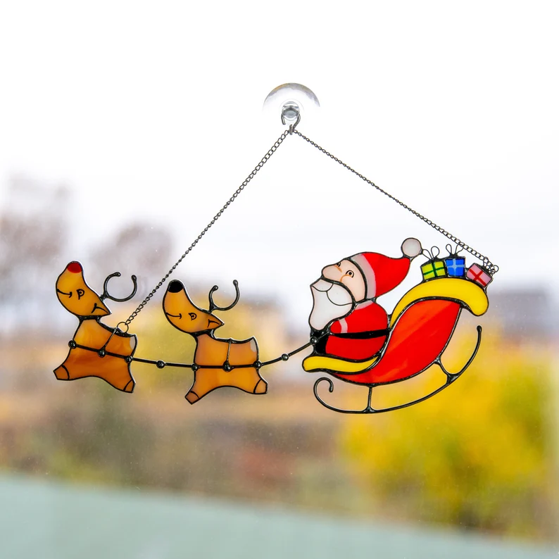 Christmas Stained glass Christmas gifts  hangings gift
