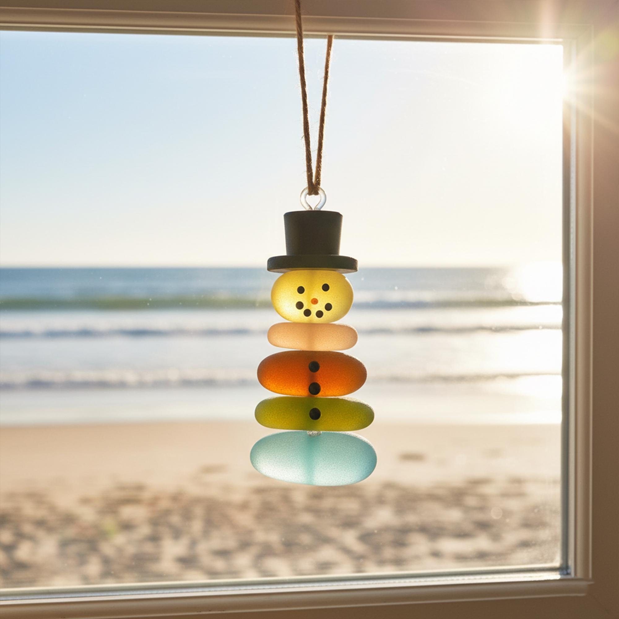 🔥Handmade Sea Glass Christmas Ornament