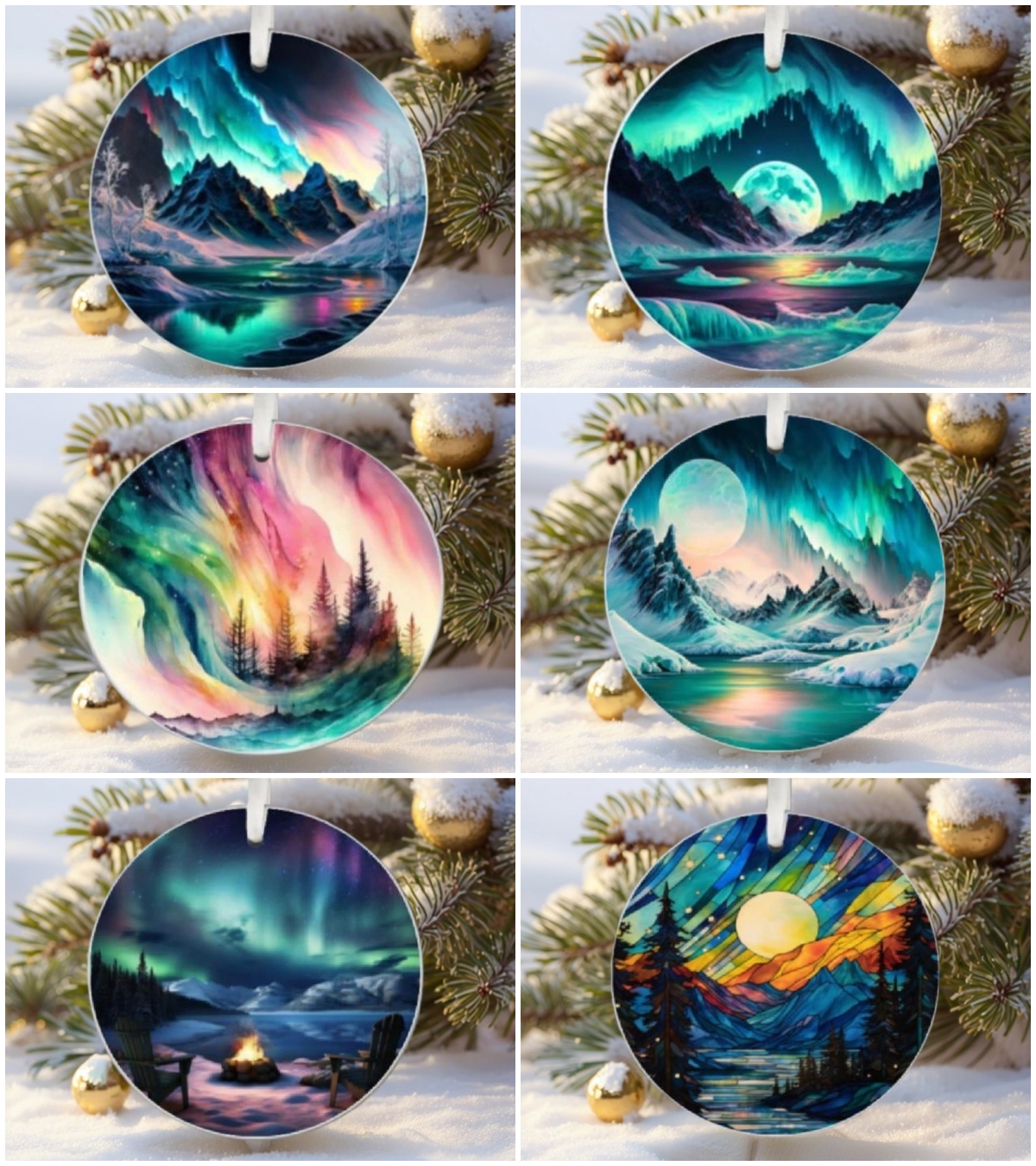 🌲2024 Christmas Gift 50% Off--2024 Northern LightsChristmas Ornaments