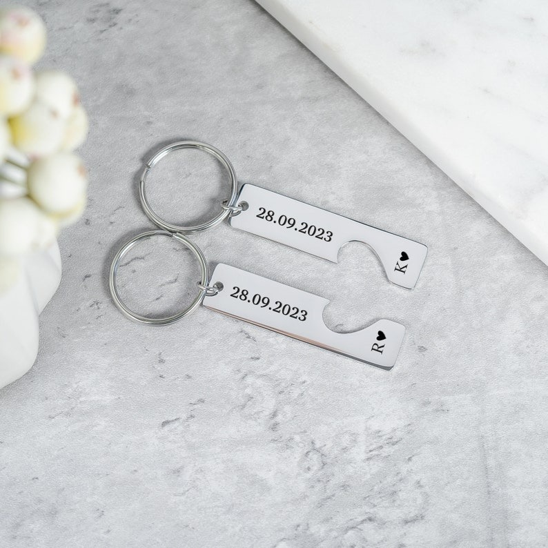 Personalized couple keychain