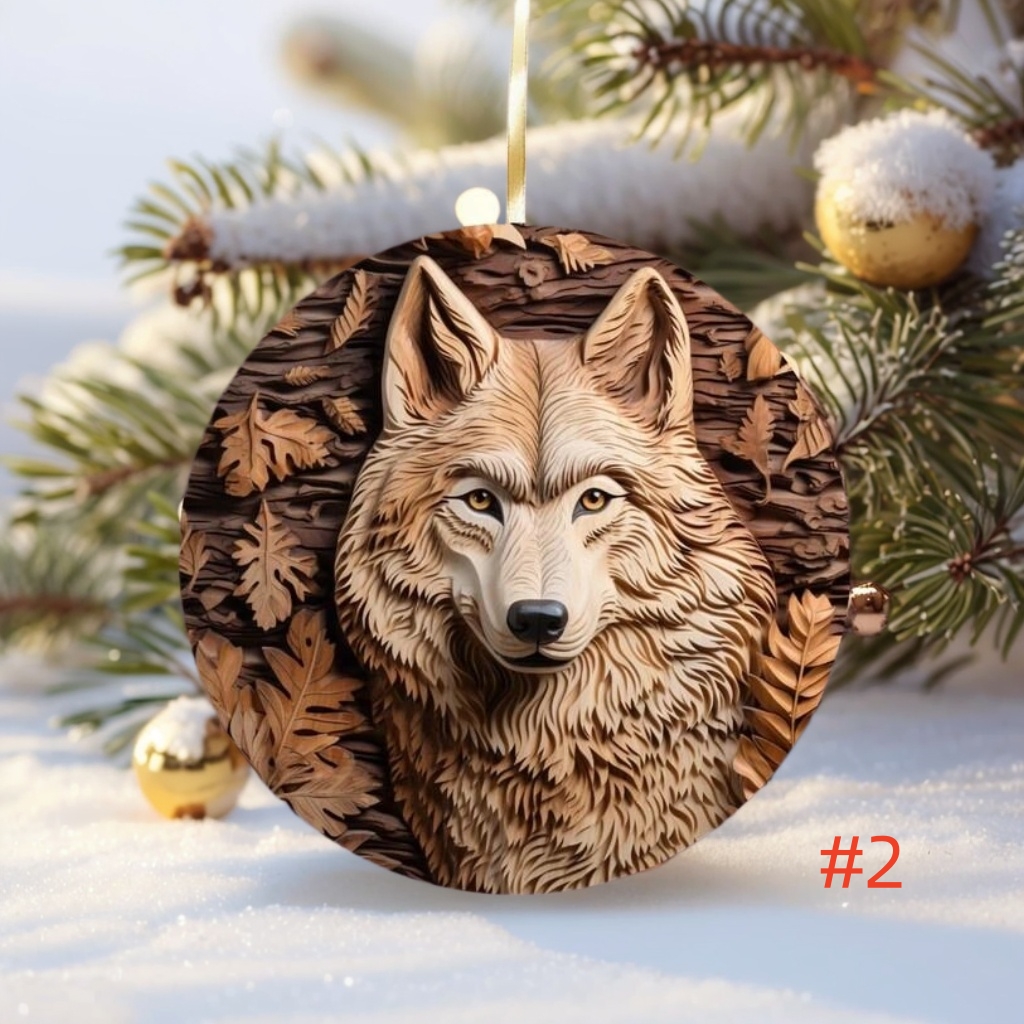 🌲2024 Christmas Gift 50% Off--Wolf Christmas Ornaments