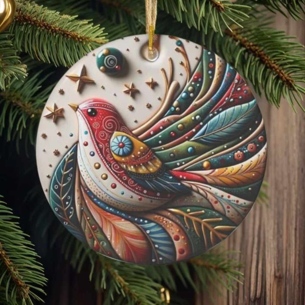 2024  Bird Of Many Colors Christmas Ornaments