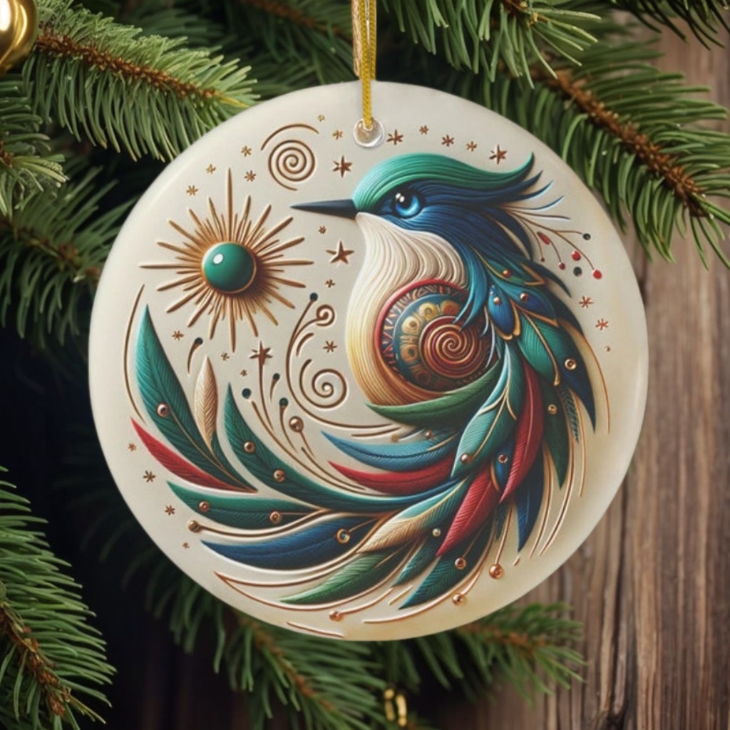 2024  Bird Of Many Colors Christmas Ornaments