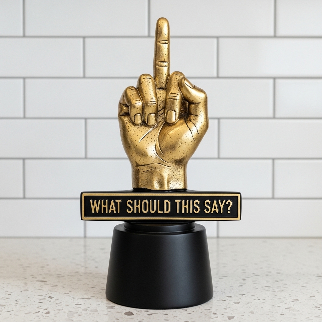 Funny Middle Finger Sculpture