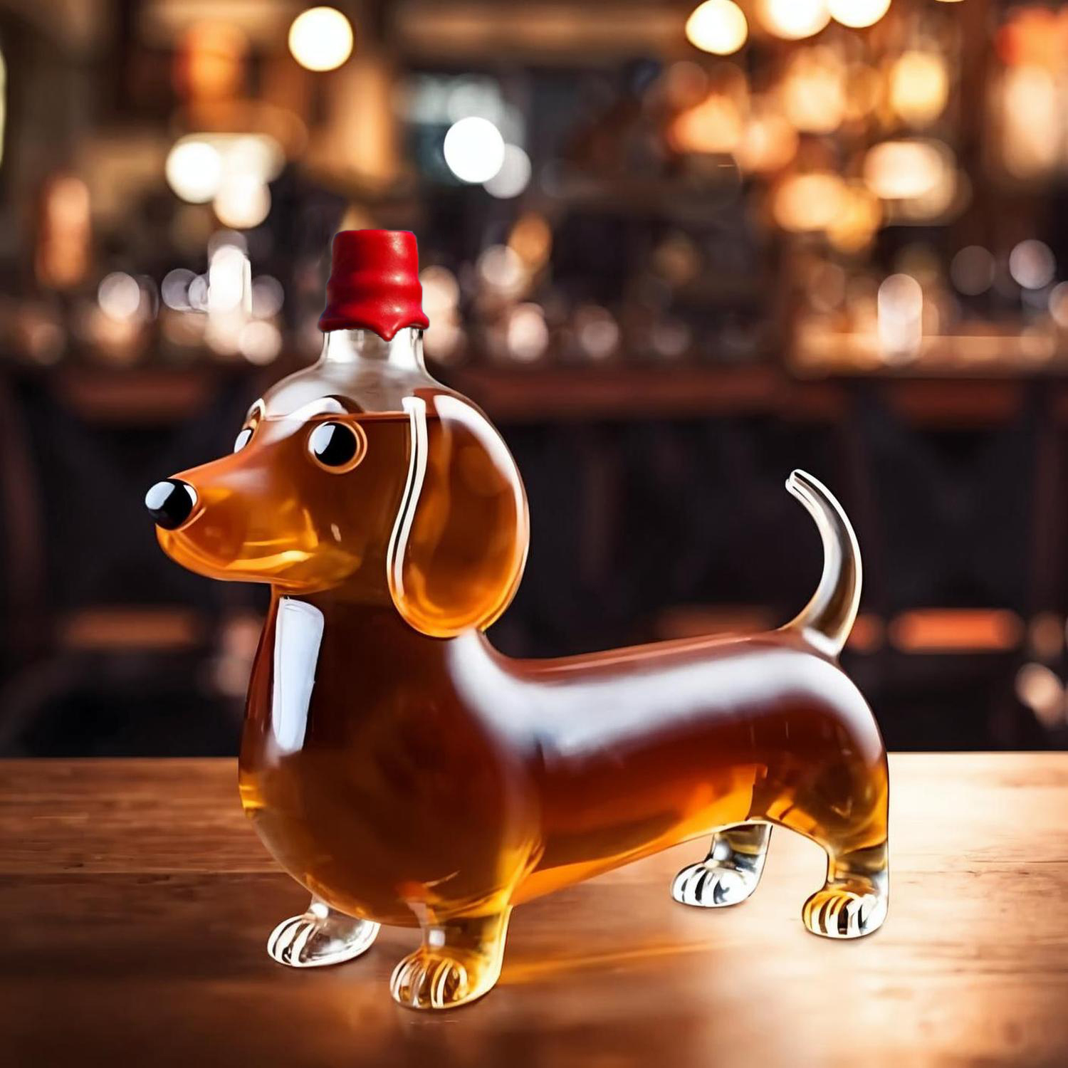 🍺Adorable Dachshund Dog Wine Bottle