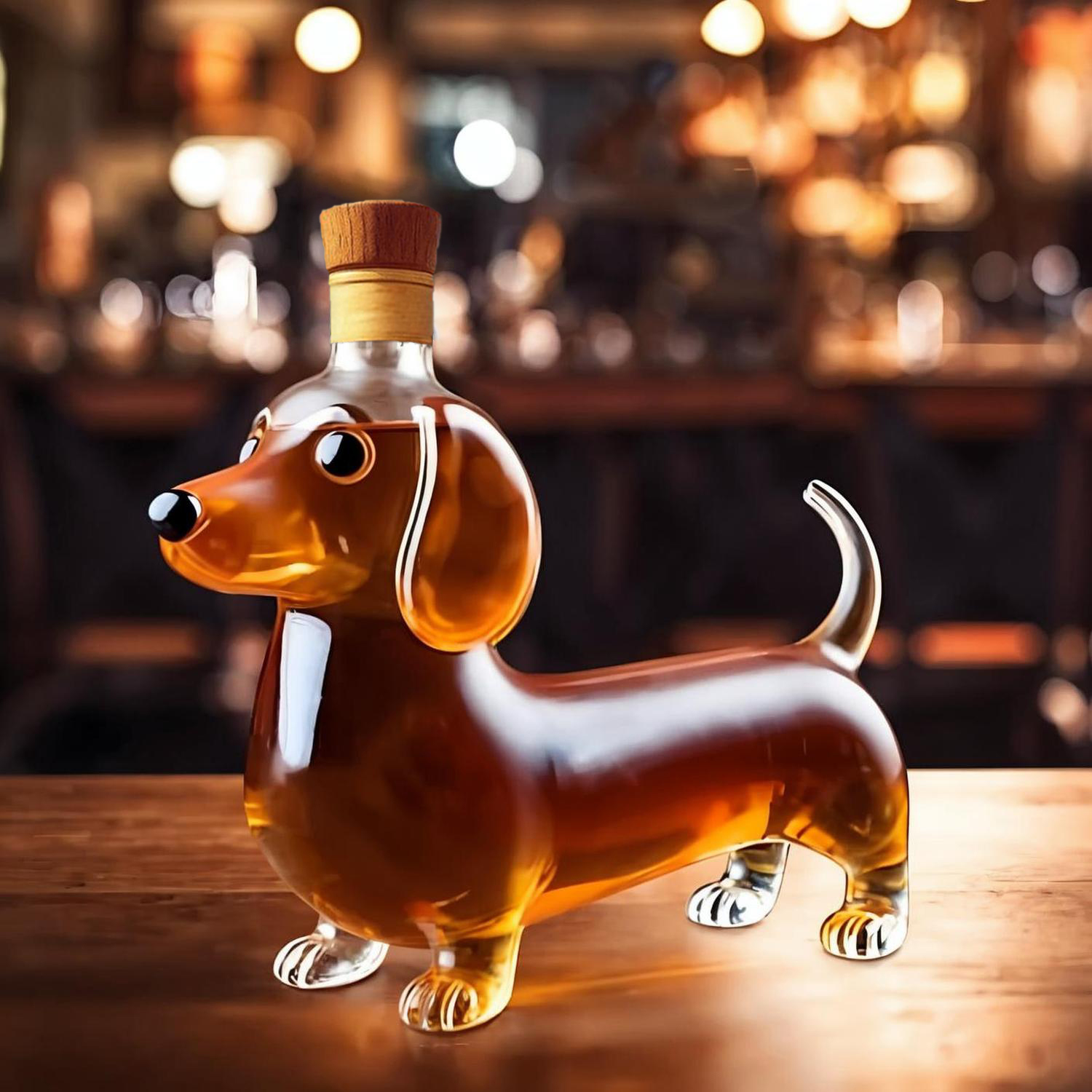 🍺Adorable Dachshund Dog Wine Bottle
