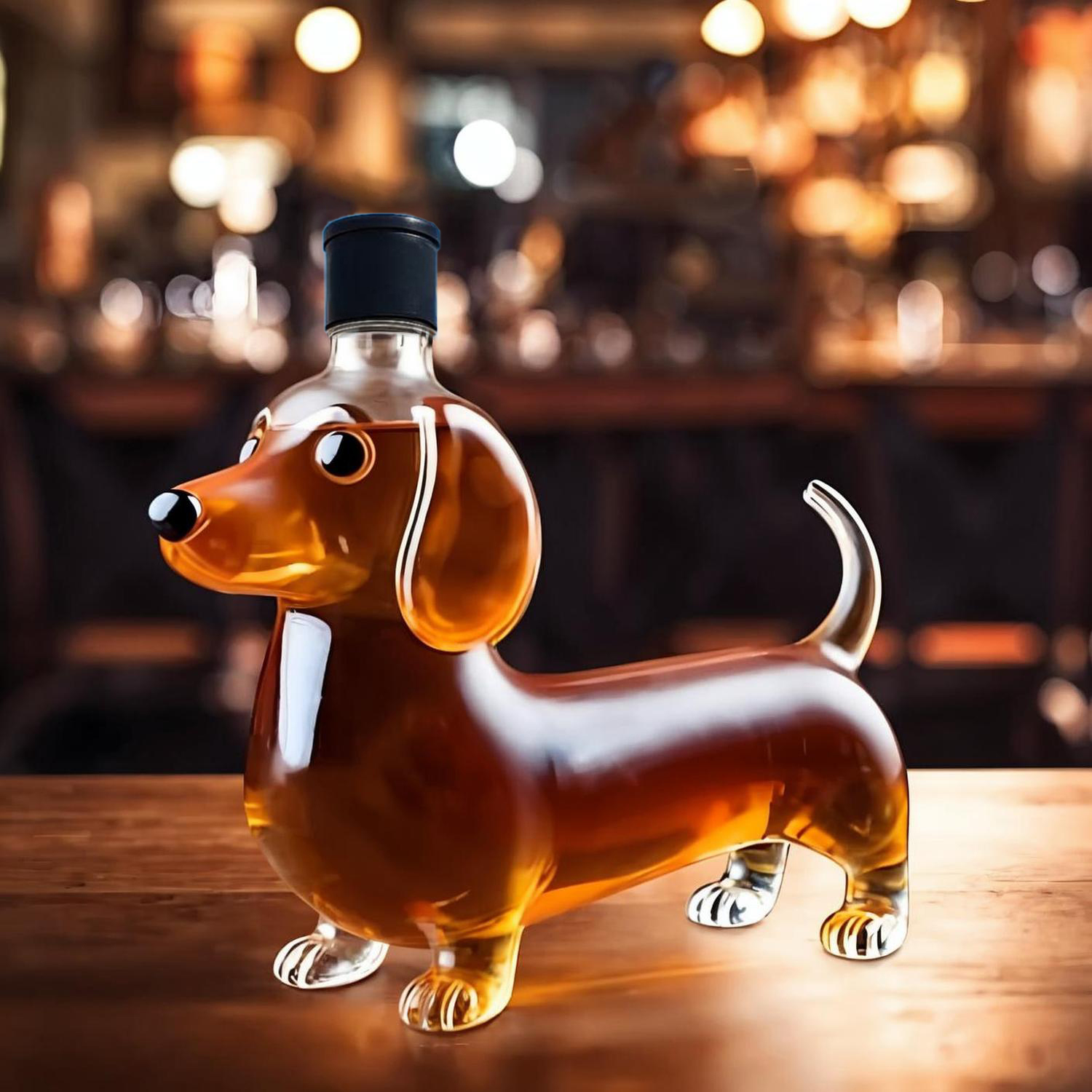 🍺Adorable Dachshund Dog Wine Bottle