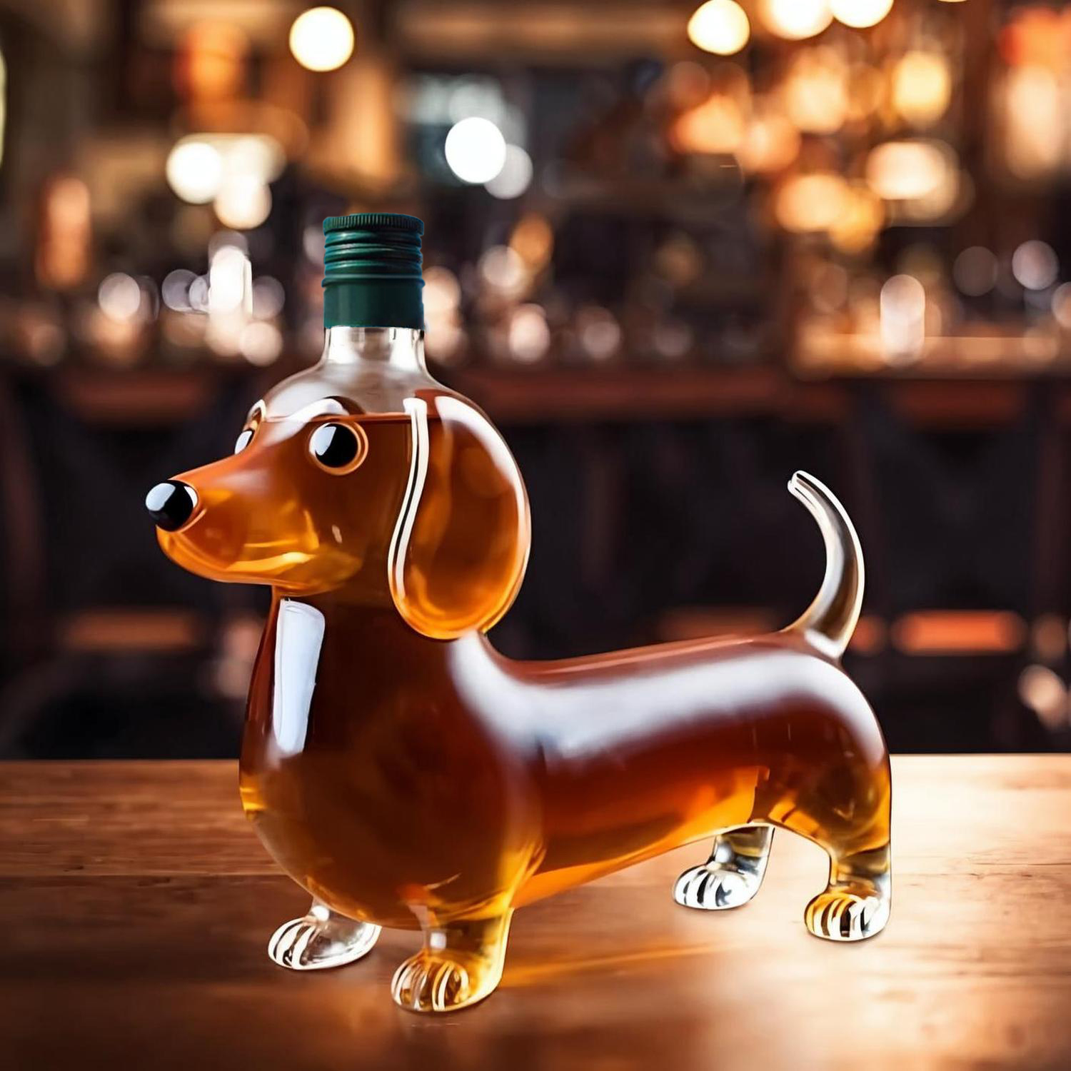 🍺Adorable Dachshund Dog Wine Bottle