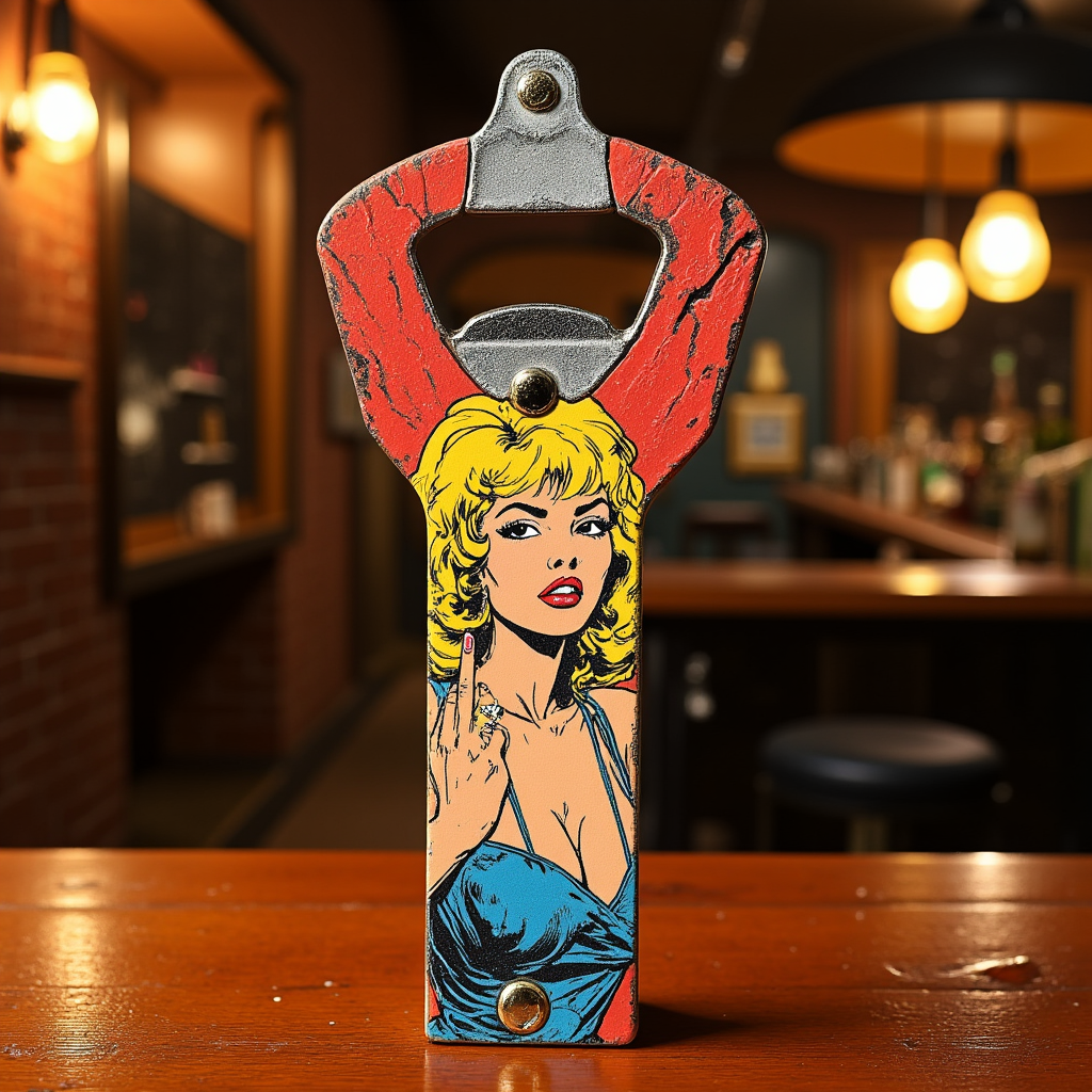 Middle Finger Woman Bottle Opener