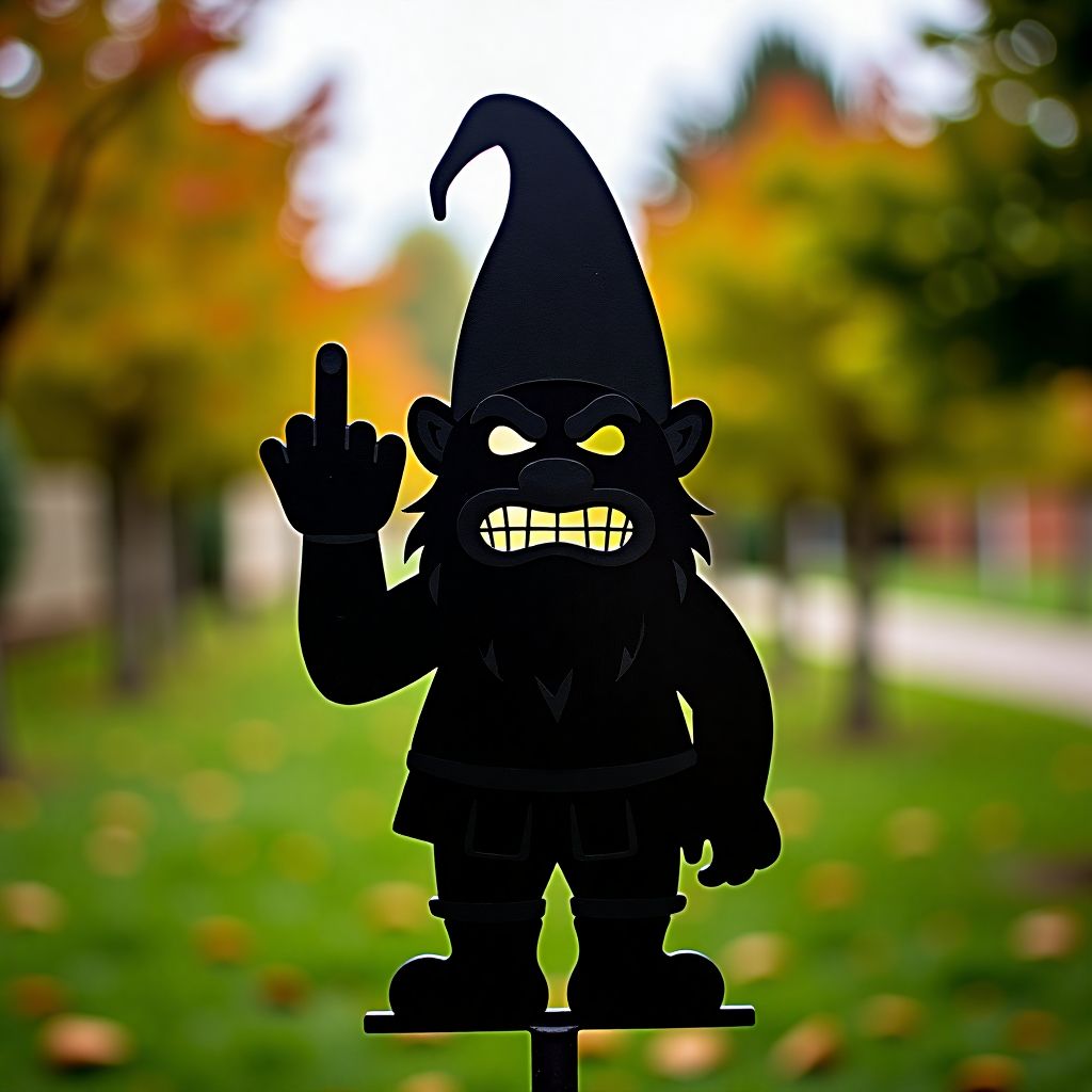 Middle Finger Gnome Garden Stake