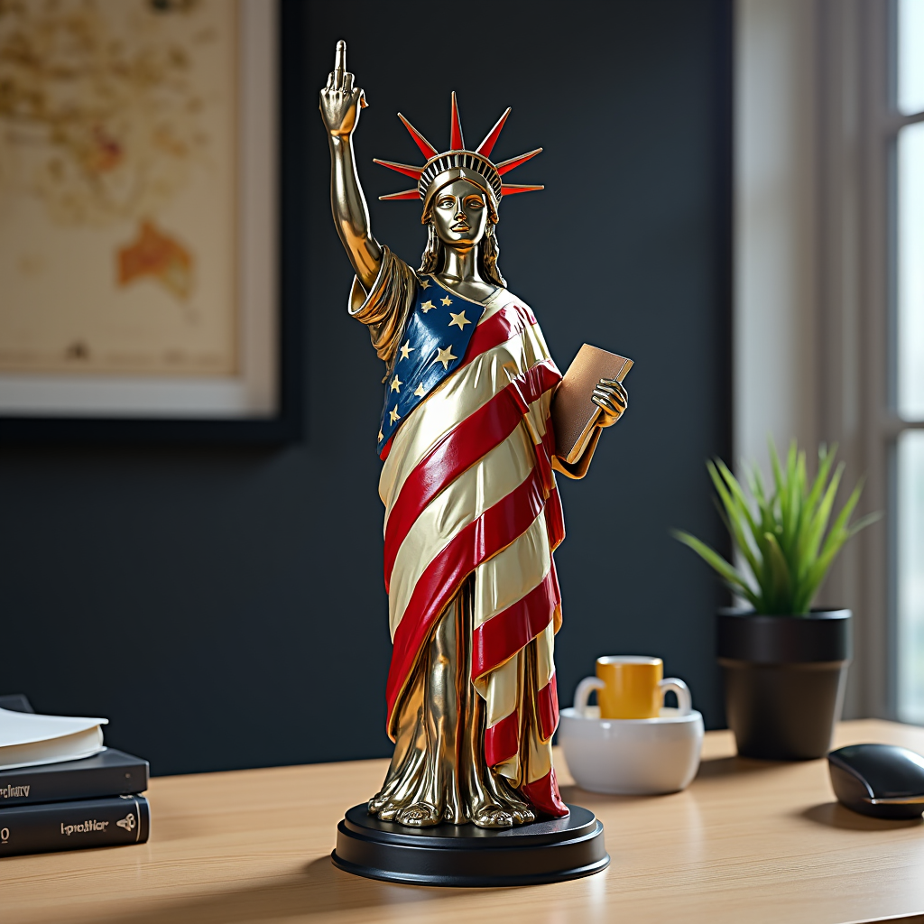 Middle Finger Statue of Liberty