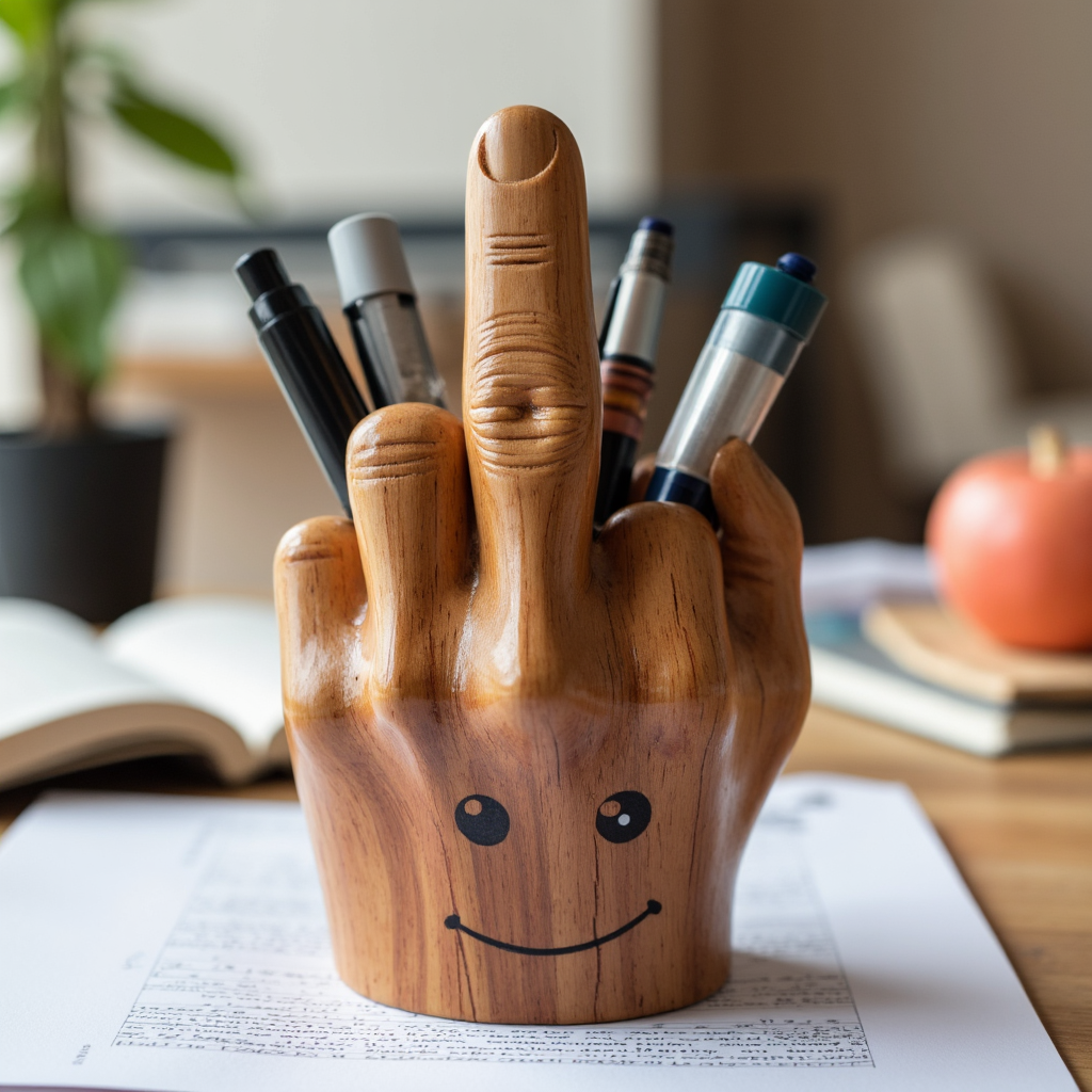 Middle Finger Pen Holder