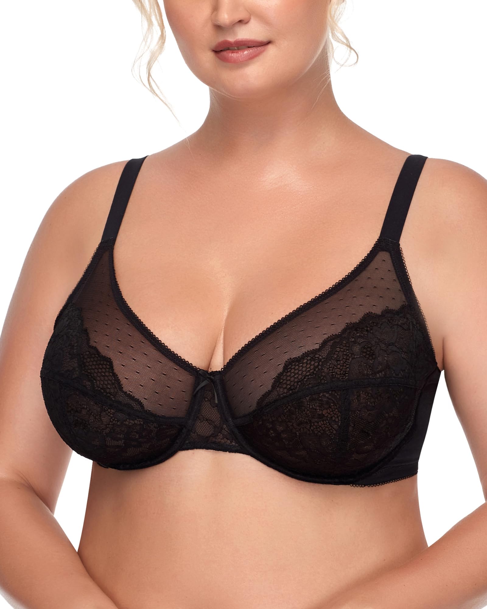 Women's Lace Unlined Full Coverage Underwire Bra (Buy 2 Free Shipping)