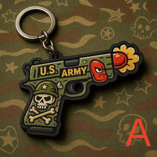 Army Gun Keychain