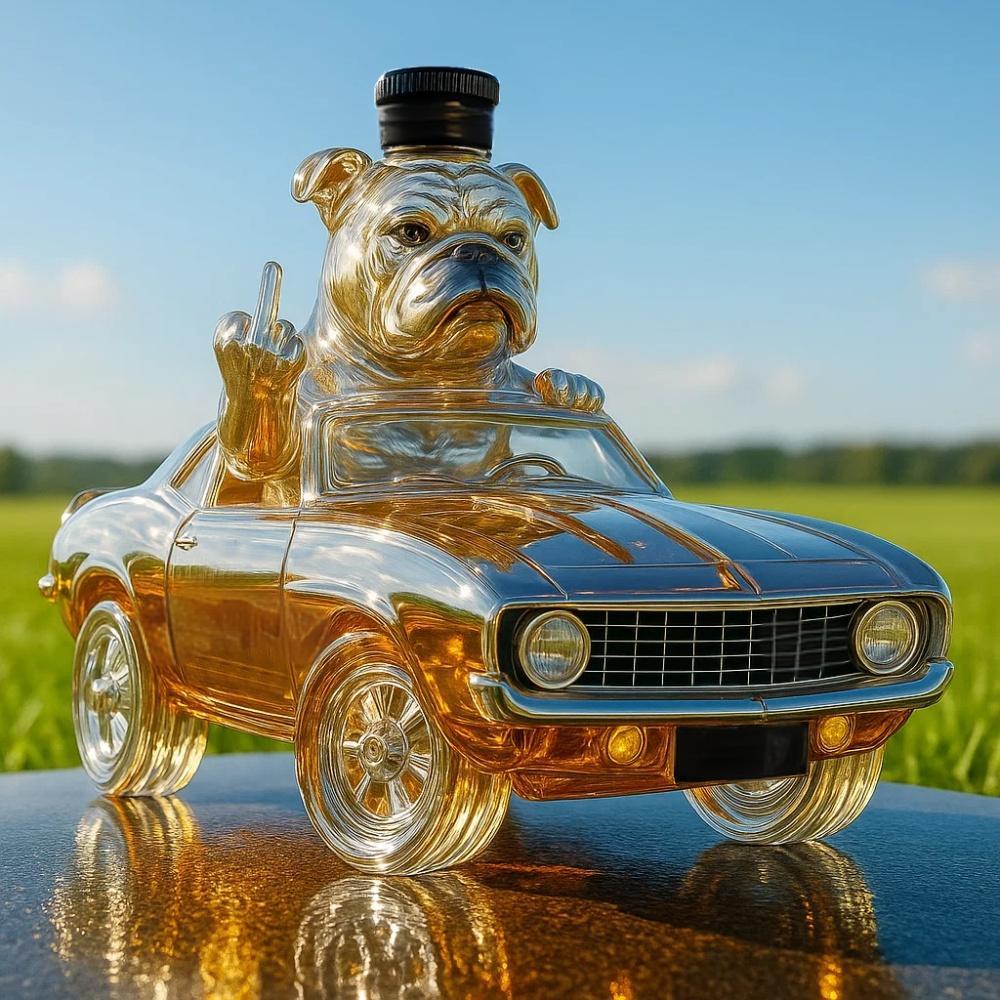 Bulldog Whiskey Bottle