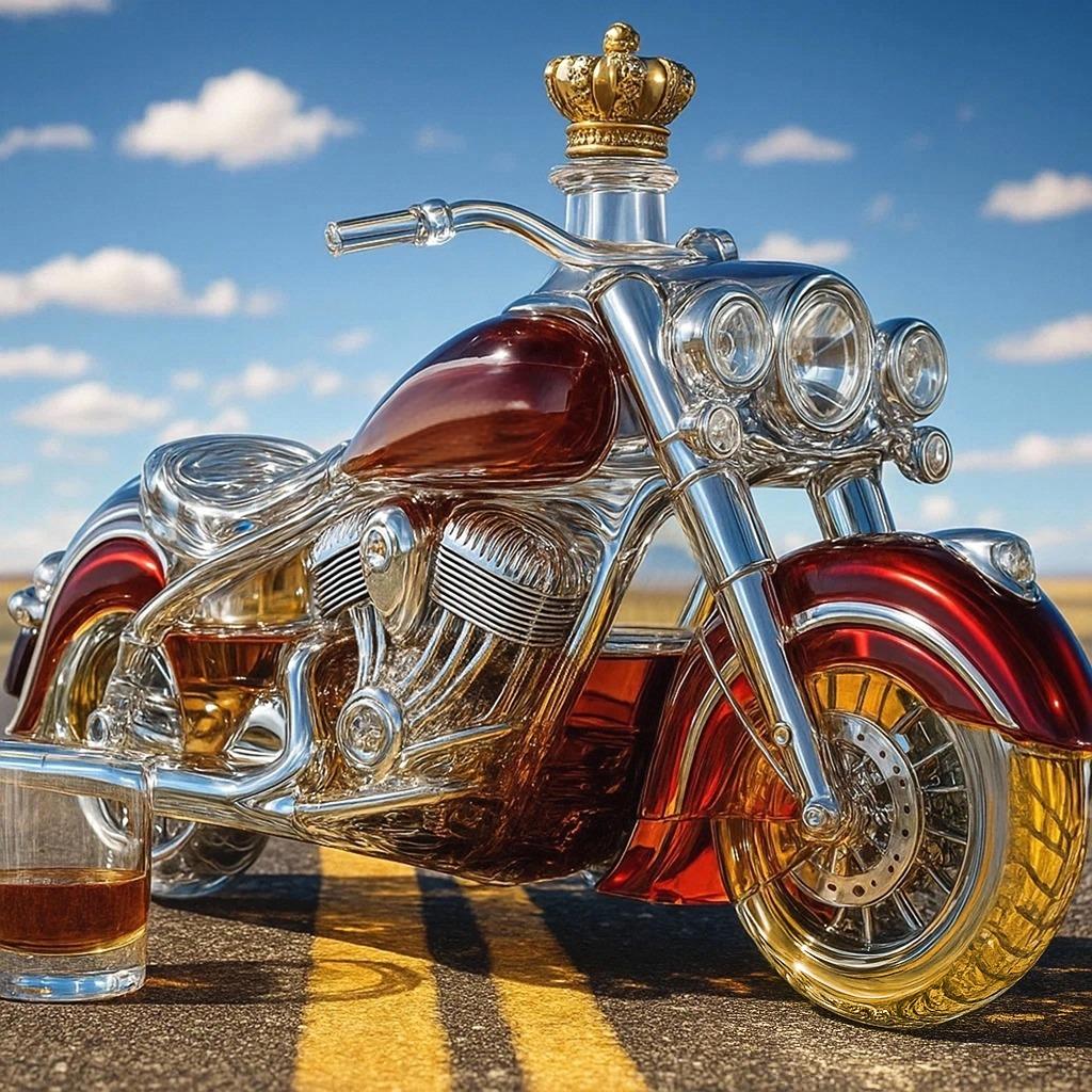 Motorcycle Whisky collector's bottle