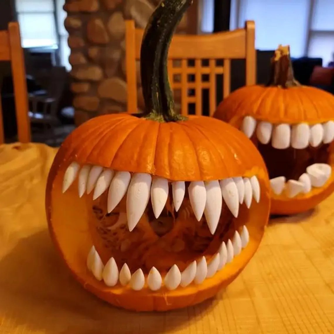 Pumpkin Teeth Halloween Decor
