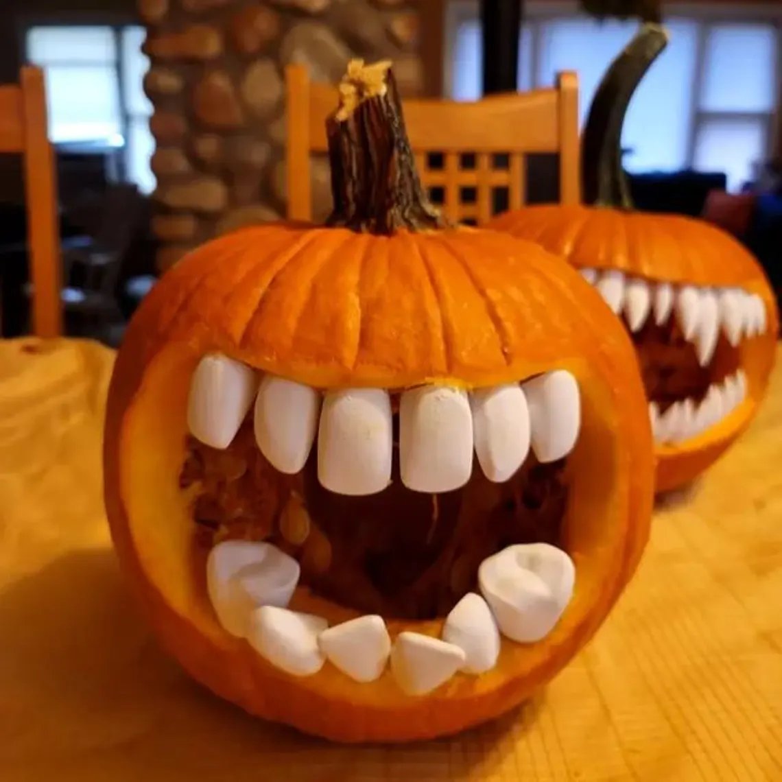 Pumpkin Teeth Halloween Decor