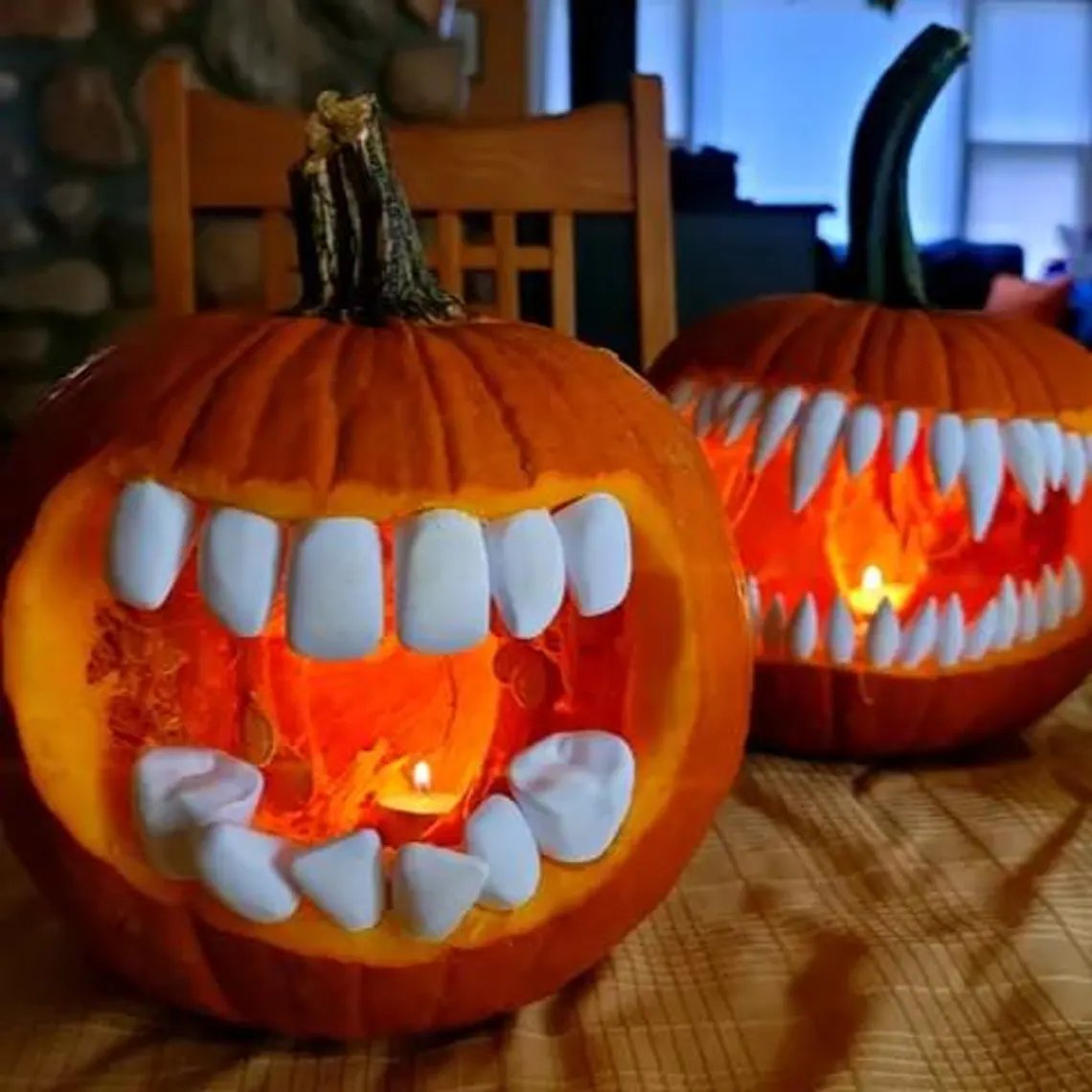 Pumpkin Teeth Halloween Decor