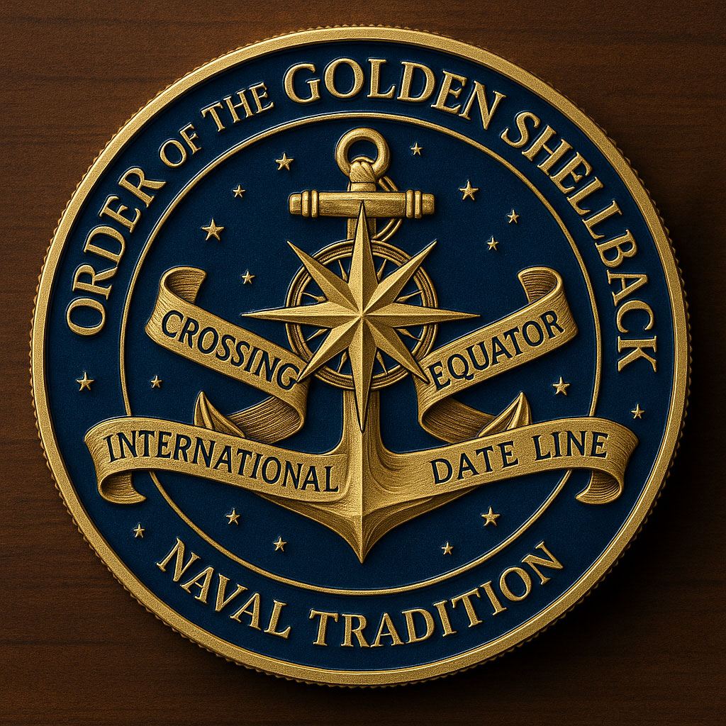 Golden Shellback Commemorative Coin