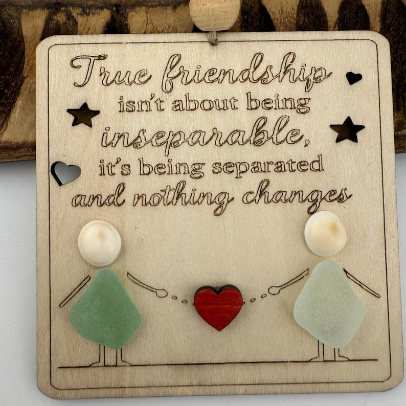 True Friendship Sea Glass Keepsake Ornament