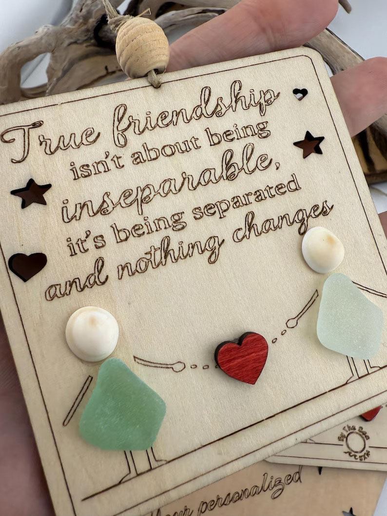 True Friendship Sea Glass Keepsake Ornament