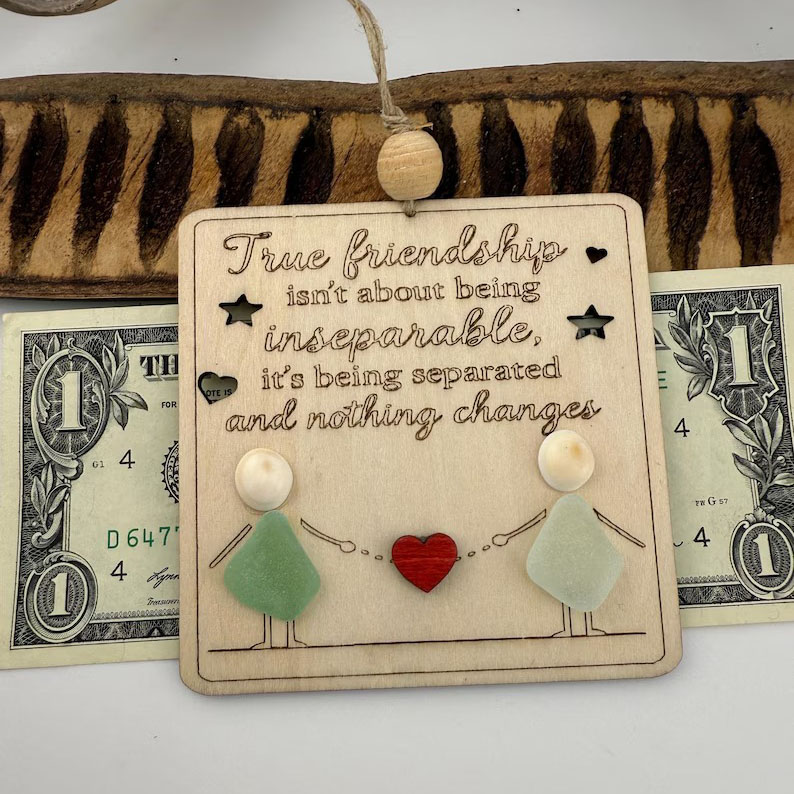 True Friendship Sea Glass Keepsake Ornament