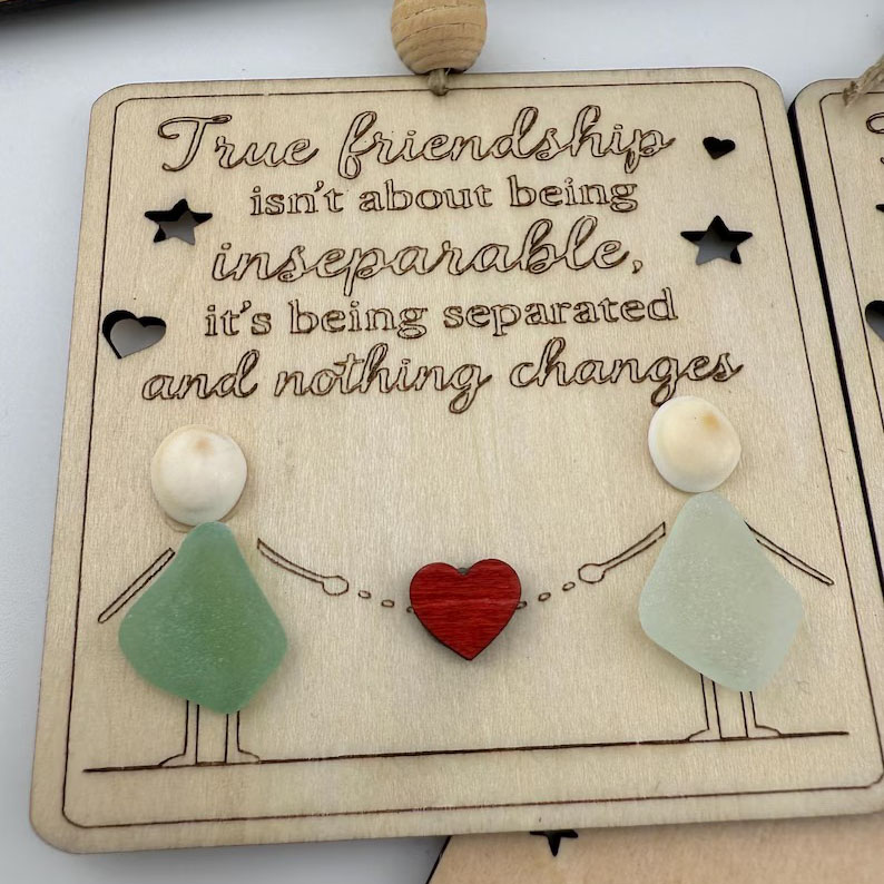 True Friendship Sea Glass Keepsake Ornament