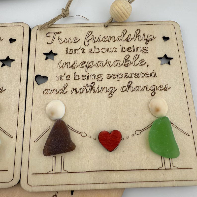 True Friendship Sea Glass Keepsake Ornament