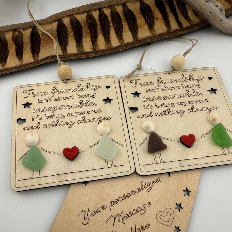 True Friendship Sea Glass Keepsake Ornament