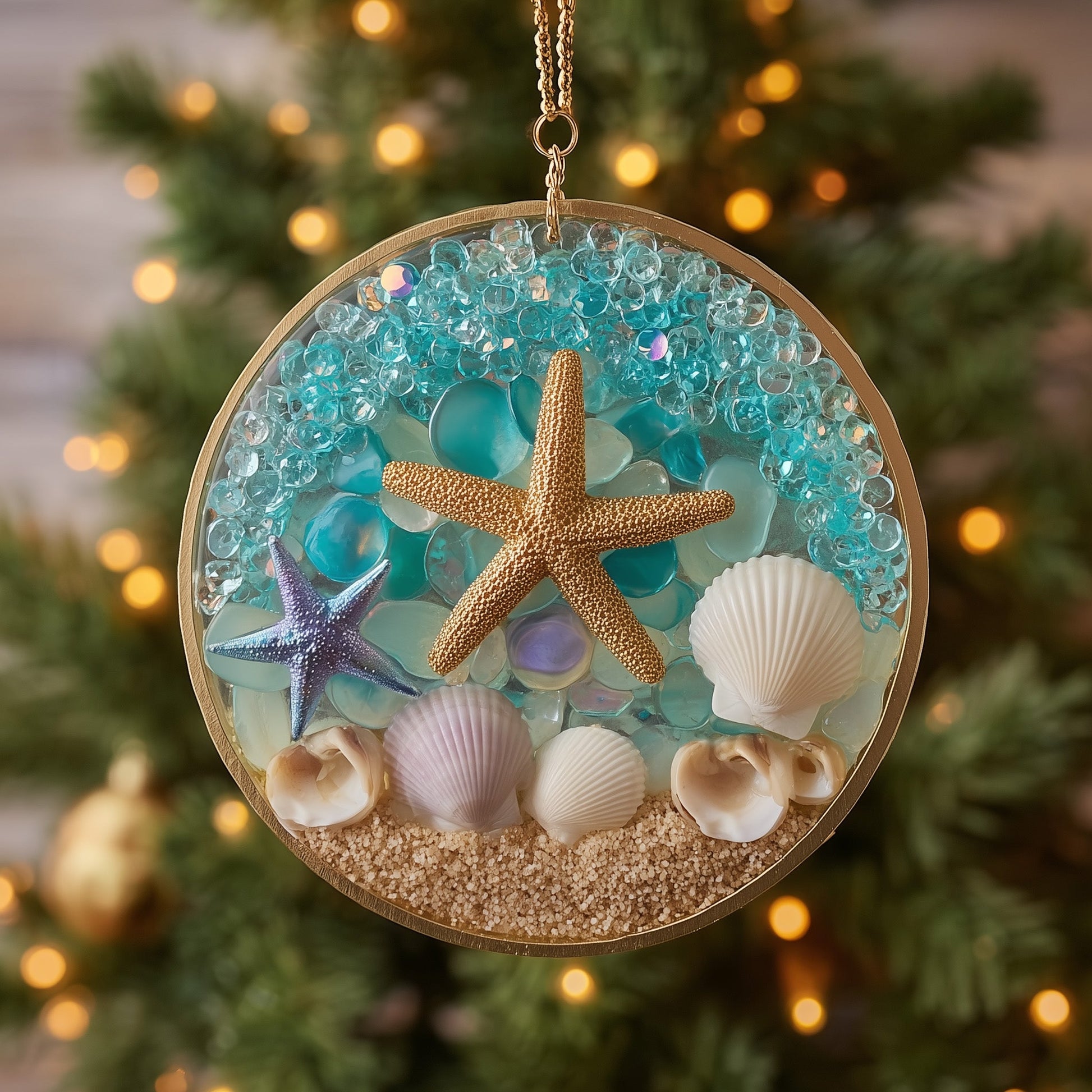 🌊Starfish And Shells Christmas Ornaments