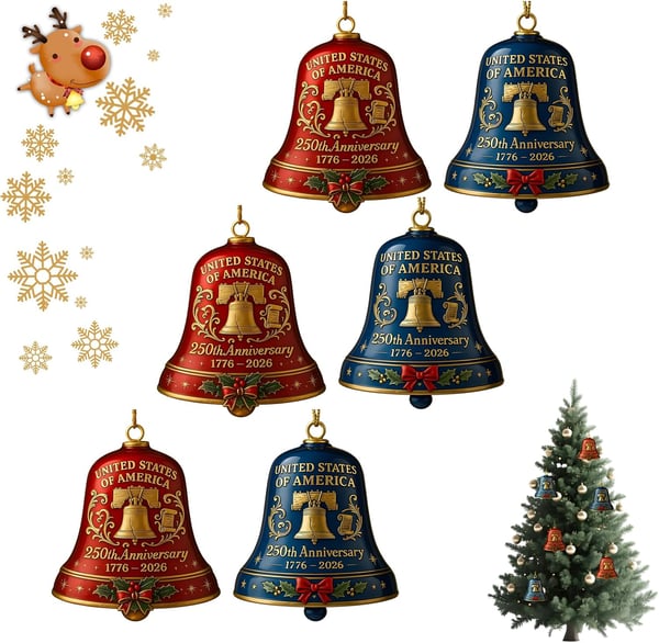  🌟Proudly made in Texas, USA🔔United States 250th Anniversary Bell Ornament 🌟Proudly made in Texas, USA🔔United States 250th Anniversary Bell Ornament 🌟Proudly made in Texas, USA🔔United States 250th Anniversary Bell Ornament 🌟Proudly made in Texas, U