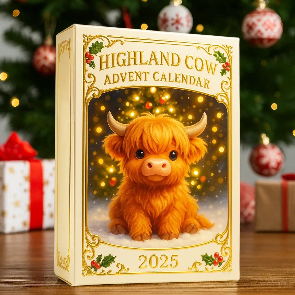 Cute Highland Cow 2025 Christmas Countdown 🎄 24 Gifts Inside!