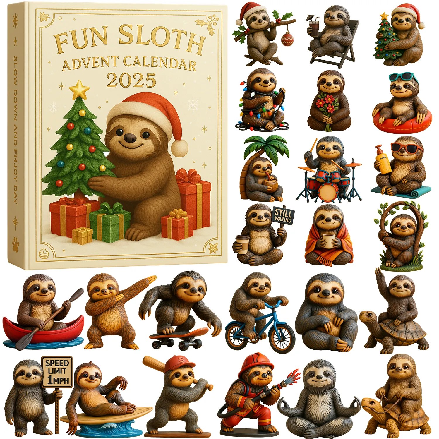 Fun Sloth Advent Calendar 2025