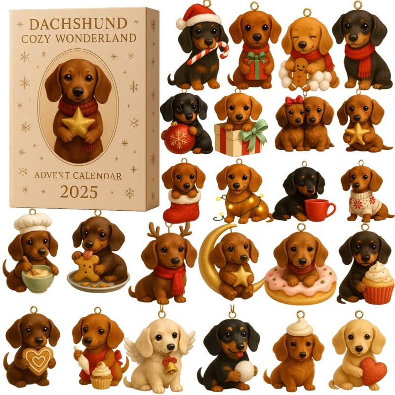 🌲Christmas Gift-- 2025 Dachshund Advent Calendar 🎄