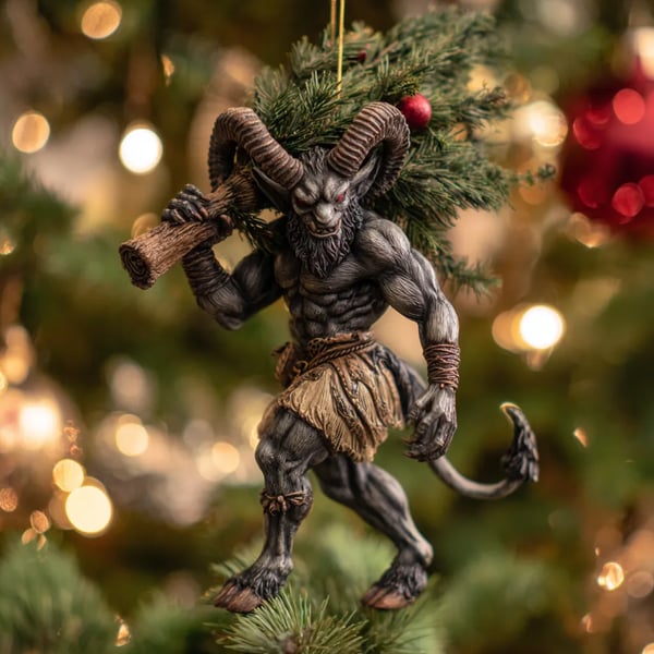 Krampus Christmas Ornament Set – Dark Holiday Mischief Collection