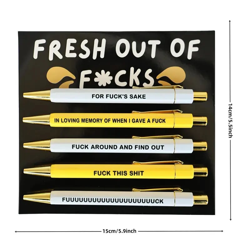 Swear Word Design Ballpoint Pen Set