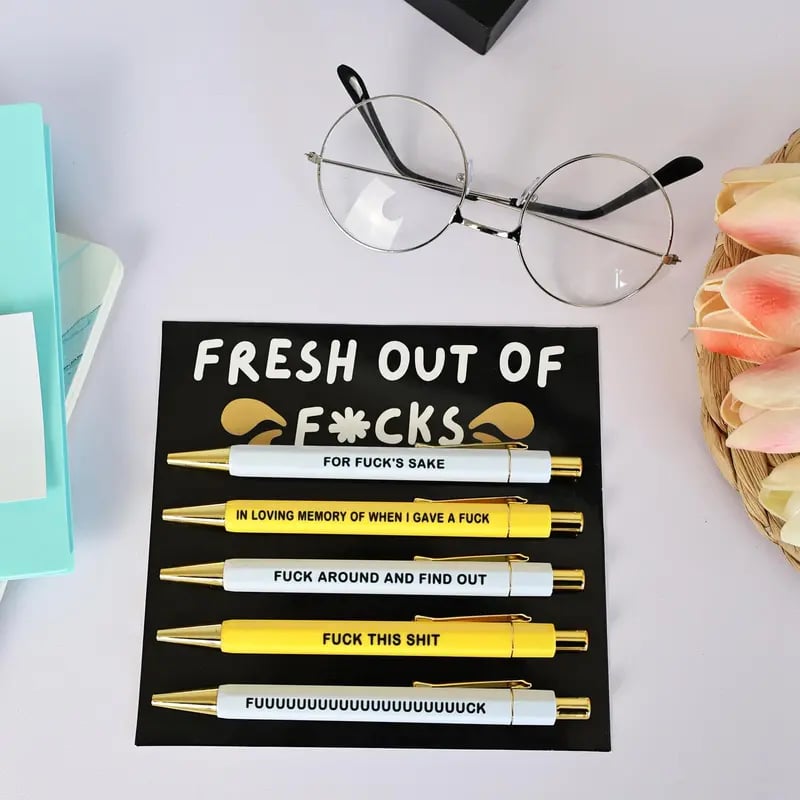 Swear Word Design Ballpoint Pen Set